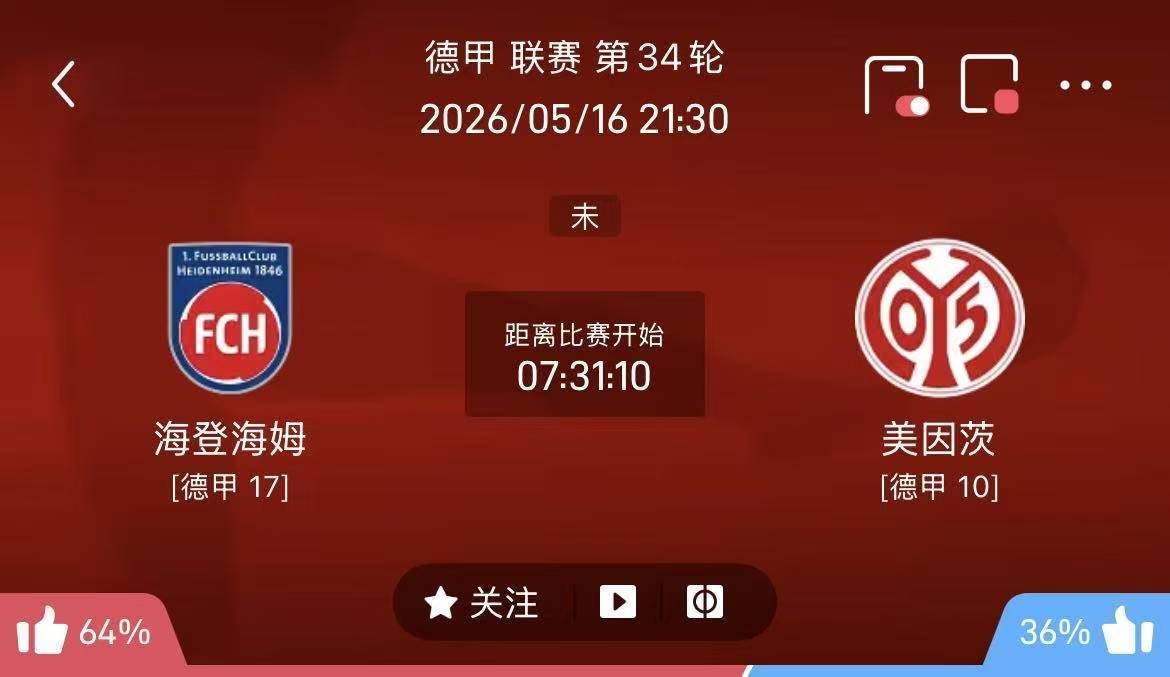 周六精选二串方向(瑞超+德甲):盖斯VS代格福什+海登海姆VS美因茨